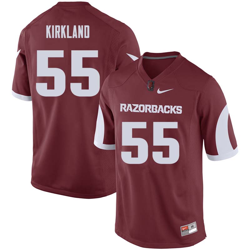 Men #55 Denver Kirkland Arkansas Razorback College Football Jerseys Sale-Cardinal